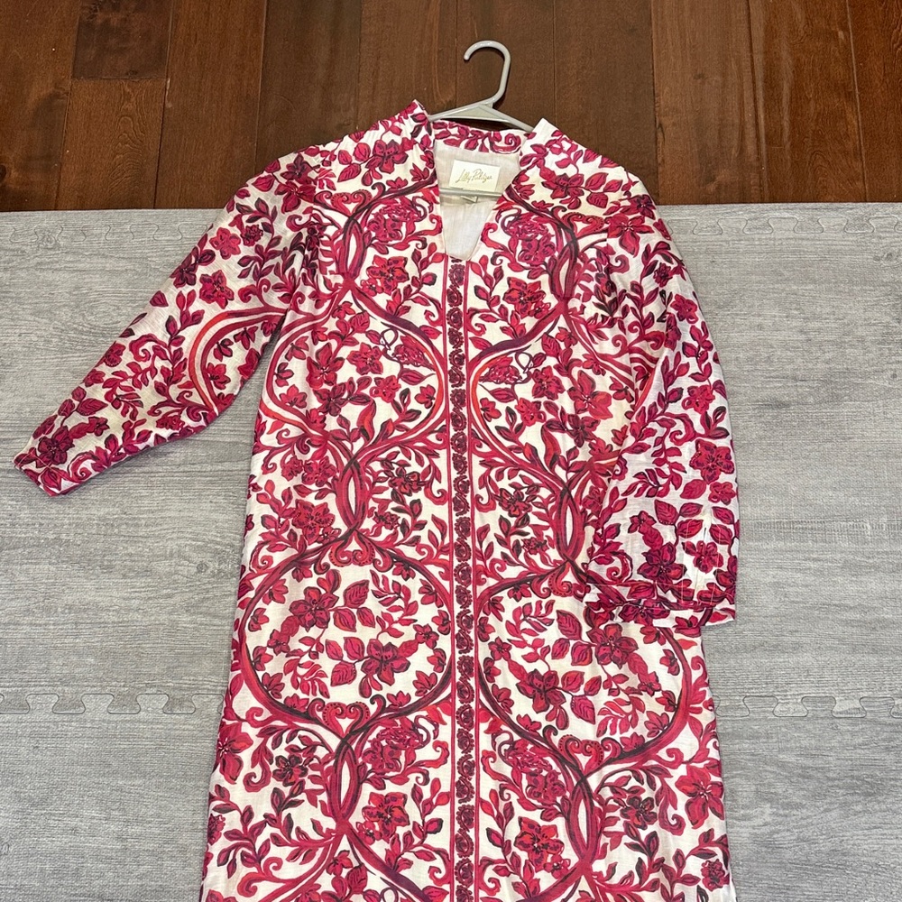 Lilly Pulitzer Pink and White Maxi Dress
